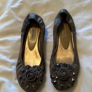 Via Spiga gray, satin look ballet flats